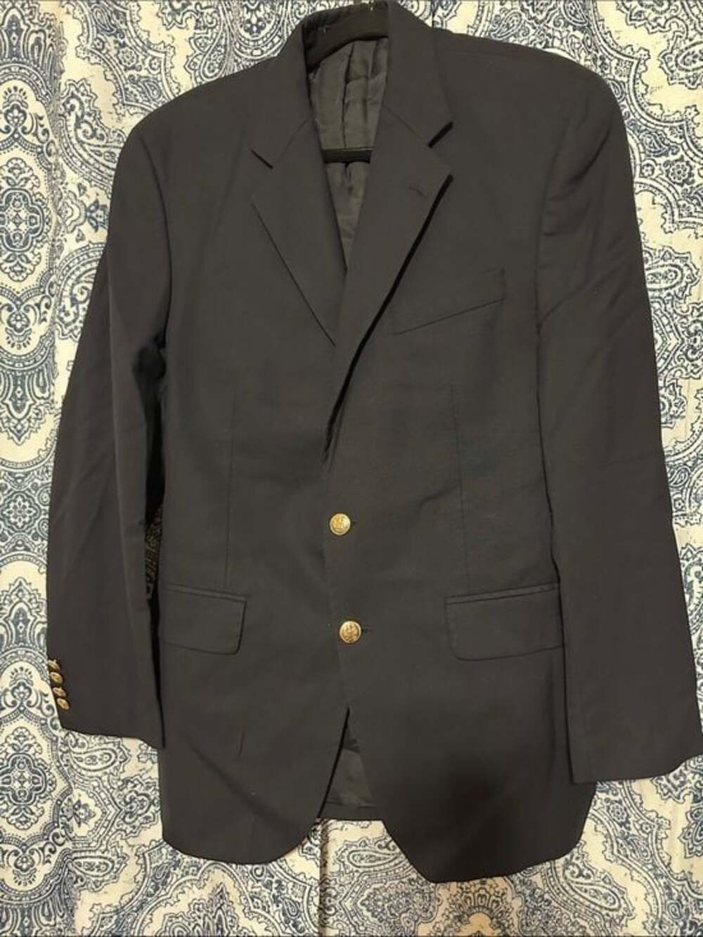 Ralph Lauren Navy Sport Coat with Gold Buttons 40R